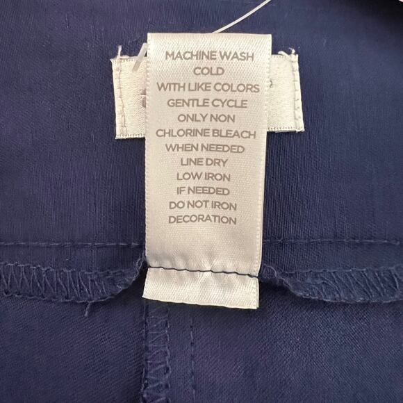 Avenue Womens Super Stretch Pull On Ankle Pants Size 18 Petite Blue Embellished - Picture 7 of 7